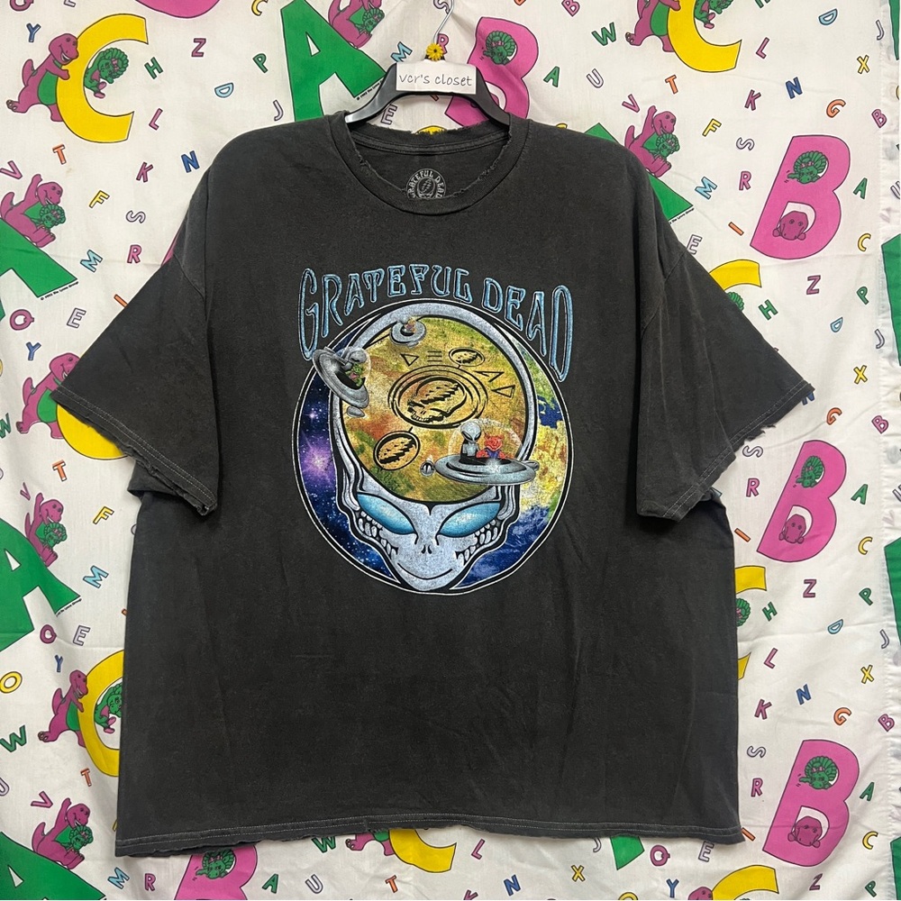 L/XL Urban Outfitters Retro VTG Style Grateful Dead Alien SpaceShips 2Sided O/S